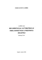 prikaz prve stranice dokumenta IMPLEMENTACIJA I AUTOMATIZACIJA EMAIL MARKETINGA U FRIZERSKOJ INDUSTRIJI