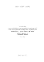 prikaz prve stranice dokumenta USPOREDBA INTERNET INFORMATION SERVICES I APACHE HTTP WEB POSLUŽITELJA