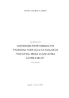 prikaz prve stranice dokumenta USPOREDBA PERFORMANSI PRI PRIJENOSU PODATAKA NA RADIJSKOJ PRISTUPNOJ MREŽI U SUSTAVIMA EGPRS I NB-IOT