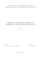 prikaz prve stranice dokumenta Okolina Visoke škole Aspira kao komponenta strateškog planiranja