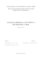 prikaz prve stranice dokumenta Analiza odnosa s javnošću u klubovima 1. HNL