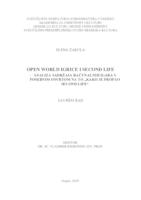 prikaz prve stranice dokumenta Open world igrice i Second life - Analiza sadržaja računalnih igara s posebnim osvrtom na to "kako je propao Second life"
