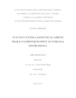 prikaz prve stranice dokumenta Stavovi učenika osnovne glazbene škole o godišnjem ispitu iz sviranja instrumenta