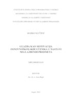 prikaz prve stranice dokumenta Glazba kao motivacija osnovnoškolskih učenika u nastavi neglazbenih predmeta