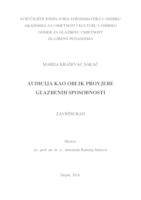 prikaz prve stranice dokumenta Audicija kao oblik provjere glazbenih sposobnosti