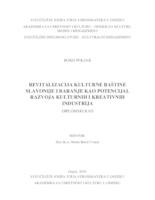 prikaz prve stranice dokumenta Revitalizacija kulturne baštine Slavonije i Baranje kao potencijal razvoja kulturnih i kreativnih industrija