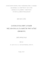 prikaz prve stranice dokumenta LITERATURA HRVATSKIH  SKLADATELJA ZA DJEČJE PJEVAČKE  ZBOROVE   