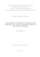 prikaz prve stranice dokumenta Menadžment i marketing neprofitnih organizacija sa naglaskom na udruge i kulturne ustanove