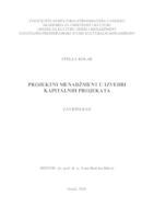 prikaz prve stranice dokumenta Projektni menadžment u izvedbi kapitalnih projekata