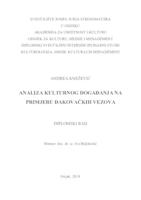 prikaz prve stranice dokumenta Analiza kulturnoga događanja na primjeru Đakovačkih vezova