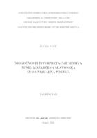 prikaz prve stranice dokumenta Mogućnosti interpretacije motiva šume: Kozarčeva Slavonska šuma/ Vizualna poezija