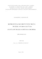 prikaz prve stranice dokumenta Reprezentacije društvene moći i muzeji: Studija slučaja Zavičajni muzej Stjepana Grubera