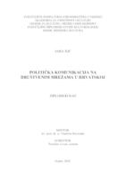 prikaz prve stranice dokumenta Politička komunikacija na društvenim mrežama u Hrvatskoj