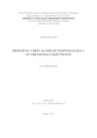 prikaz prve stranice dokumenta Primjena virtualnih 3D tehnologija u suvremenoj umjetnosti