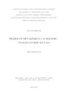 prikaz prve stranice dokumenta Projektni menadžment u IT sektoru - Analiza studije slučaja