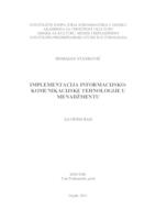 prikaz prve stranice dokumenta Implementacija informacijsko-komunikacijske tehnologije u menadžmentu