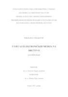 prikaz prve stranice dokumenta Utjecaj elektroničkih medija na društvo