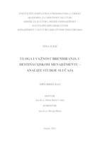 prikaz prve stranice dokumenta Uloga i važnost brendiranja u destinacijskom menadžmentu - analize studije slučaja
