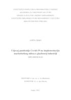prikaz prve stranice dokumenta Utjecaj pandemije COVID-19 na implementaciju marketinškog miksa u glazbenoj industriji