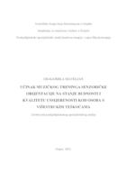 prikaz prve stranice dokumenta UČINAK MUZIČKOG TRENINGA SENZORIČKE ORIJENTACIJE NA STANJE BUDNOSTI I KVALITETU USMJERENOSTI KOD OSOBA S VIŠESTRUKIM TEŠKOĆAMA 