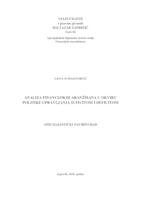 prikaz prve stranice dokumenta Analiza financijskih aranžmana u okviru politike upravljanja suficitom/ i deficitom