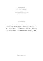 prikaz prve stranice dokumenta Razvoj širokopojasnog interneta i utjecaj Hrvatskog Telekoma d .d. na gospodarstvo Republike Hrvatske