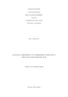 prikaz prve stranice dokumenta Analiza troškova na primjeru poduzeća Croatia osiguranje d.d.