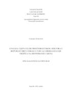 prikaz prve stranice dokumenta Analiza cijena elektroenergetskog sektora u Republici Hrvatskoj i utjecaj liberalizacije tržišta na definiranje cijena