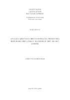 prikaz prve stranice dokumenta Analiza kretanja bruto domaćeg proizvoda Republike Hrvatske u razdoblju 2007. do 2017. godine