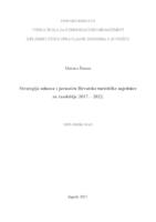 prikaz prve stranice dokumenta Strategija odnosa s javnošću Hrvatske turističke zajednice za razdoblje 2017. - 2022.