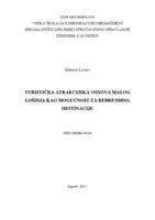 prikaz prve stranice dokumenta Turistička atrakcijska osnova Malog Lošinja kao mogućnost za rebrending destinacije