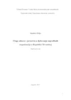 prikaz prve stranice dokumenta Uloga odnosa s javnošću u djelovanju neprofitnih organizacija u Republici Hrvatskoj