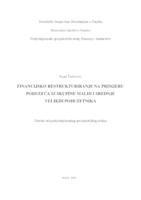 prikaz prve stranice dokumenta Financijsko restrukturiranje na primjeru poduzeća iz skupine malih i srednje velikih poduzetnika