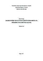 prikaz prve stranice dokumenta Marketinške mogućnosti društvenih mreža na primjeru nogometnog kluba