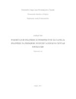 prikaz prve stranice dokumenta Pokretanje franšize iz perspektive davatelja franšize na primjeru poduzeća Edukos centar edukacije