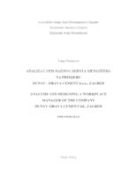 prikaz prve stranice dokumenta Analiza i opis radnog mjesta menadžera na primjeru Dunav - Drava cement d.o.o., Zagreb