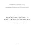 prikaz prve stranice dokumenta Profitabilnost hrvatskih banaka za vrijeme i nakon svjetske financijske krize