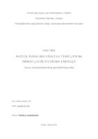 prikaz prve stranice dokumenta Razvoj ruralnih krajeva temeljen na obnovljivim izvorima energije      
