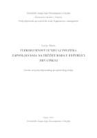 prikaz prve stranice dokumenta Fleksigurnost i utjecaj politika zapošljavanja na tržište rada u Republici Hrvatskoj 