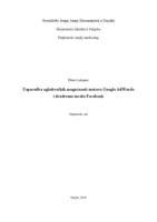 prikaz prve stranice dokumenta Usporedba oglašivačkih mogućnosti sustava Google Adwords i društvene mreže Facebook