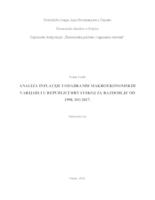 prikaz prve stranice dokumenta Analiza inflacije i odabranih makroekonomskih varijabli u Republici Hrvatskoj za razzdoblje od 1998. do 2017.