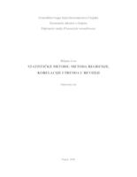 prikaz prve stranice dokumenta Statističke metode trenda, korelacije i regresije te njihova primjena u bankarstvu i reviziji