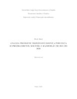 prikaz prve stranice dokumenta Analiza promjene vrijednosti dionica poduzeća iz prehrambenog sektora u razdoblju od 2015. do 2020.