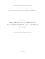 prikaz prve stranice dokumenta Kohezijska politika Europske unije u funkciji reforme tržišta rada u Republici Hrvatskoj