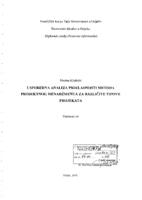 prikaz prve stranice dokumenta Usporedna analiza prikladnosti metoda projektnog menadžmenta za različite tipove projekata