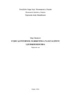 prikaz prve stranice dokumenta Utjecaj internog marketinga na kvalitetu ljudskih resursa