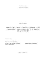 prikaz prve stranice dokumenta Kretanje cijena na tržištu nekretnina u Republici Hrvatskoj: Da li se nazire kraj recesiji?