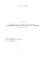 prikaz prve stranice dokumenta The importance of education in lowering unemployment in Croatia and selected EU countries