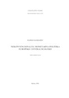 prikaz prve stranice dokumenta Nekonvencionalna monetarna politika Europske centralne banke