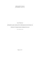 prikaz prve stranice dokumenta Apsorpcijski kapaciteti Republike Hrvatske za prihvat financijskih sredstava EU